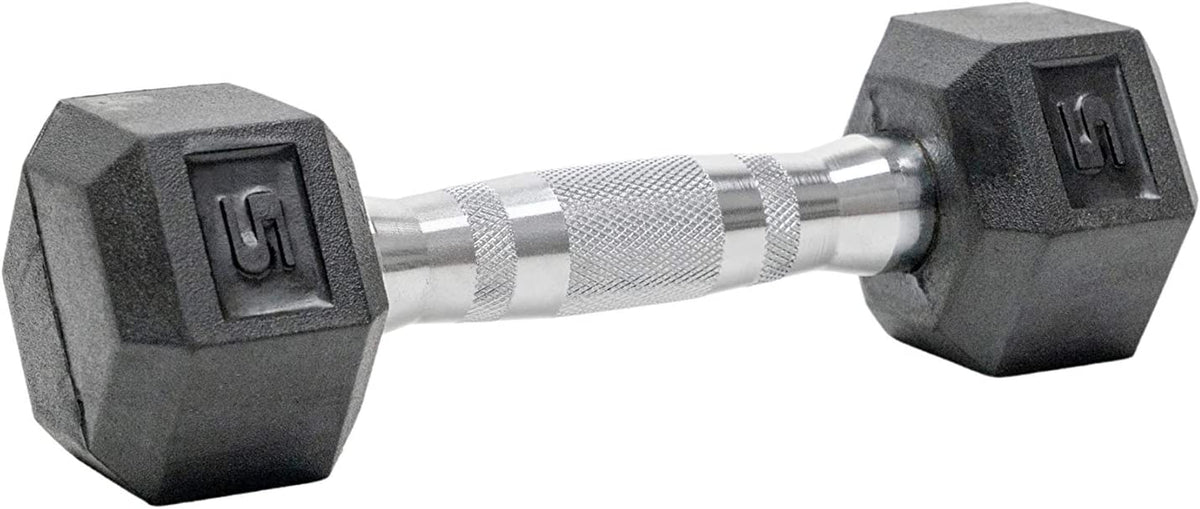 PowerPulse 10lb Rubber Dumbbells 