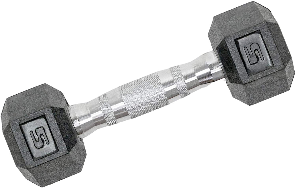 PowerPulse 10lb Rubber Dumbbells 
