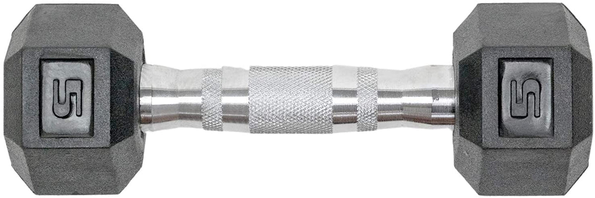 PowerPulse 10lb Rubber Dumbbells 